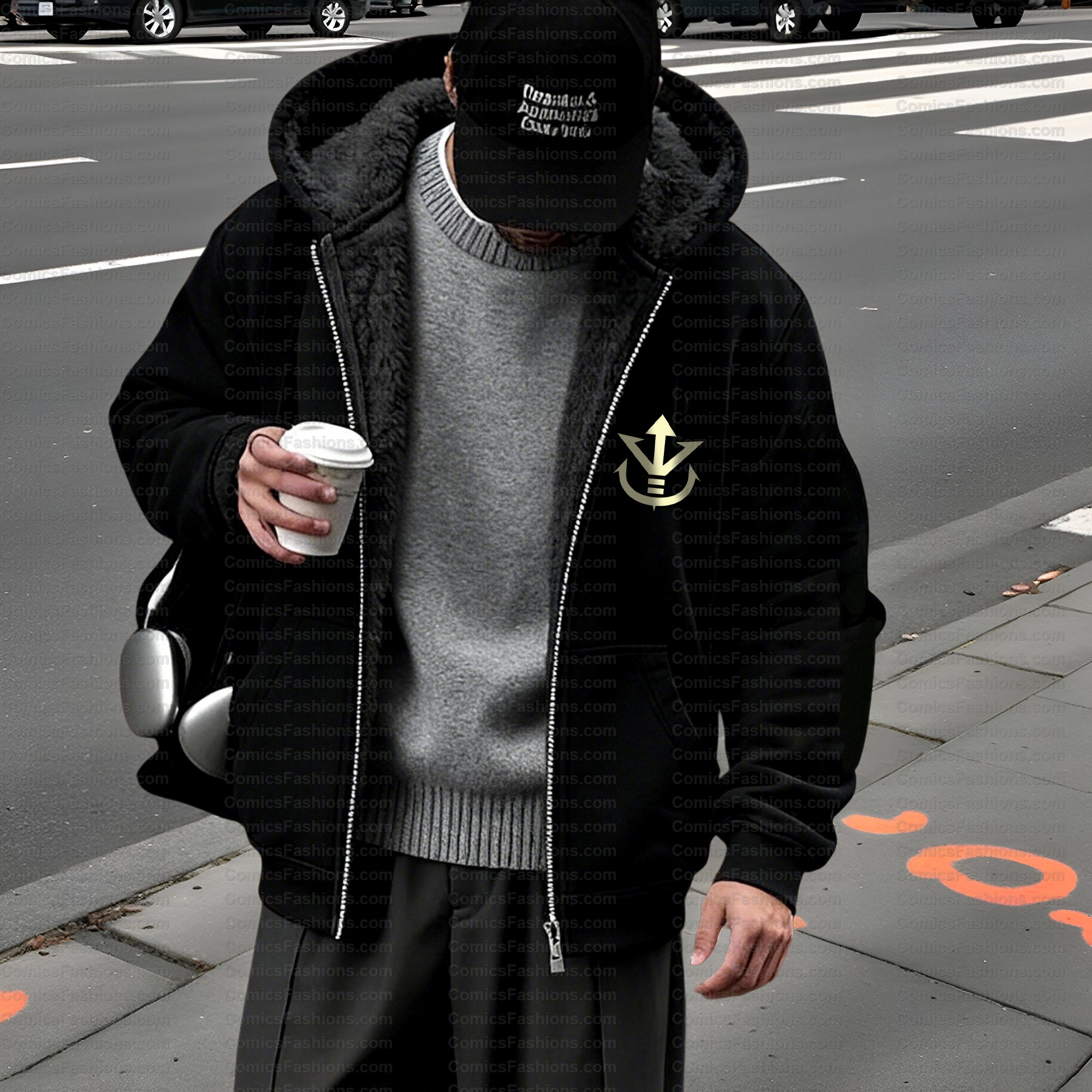 Unisex Graphic Streetwear Vintage Zipper Cardigan Plush Hoodid