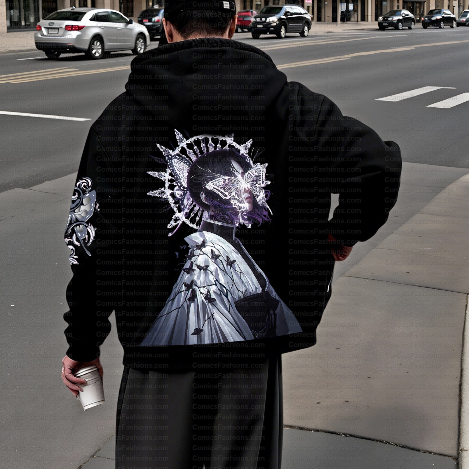 Unisex Graphic Streetwear Vintage Zipper Cardigan Plush Hoodie