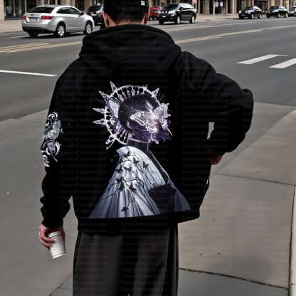 Unisex Graphic Streetwear Vintage Zipper Cardigan Plush Hoodie