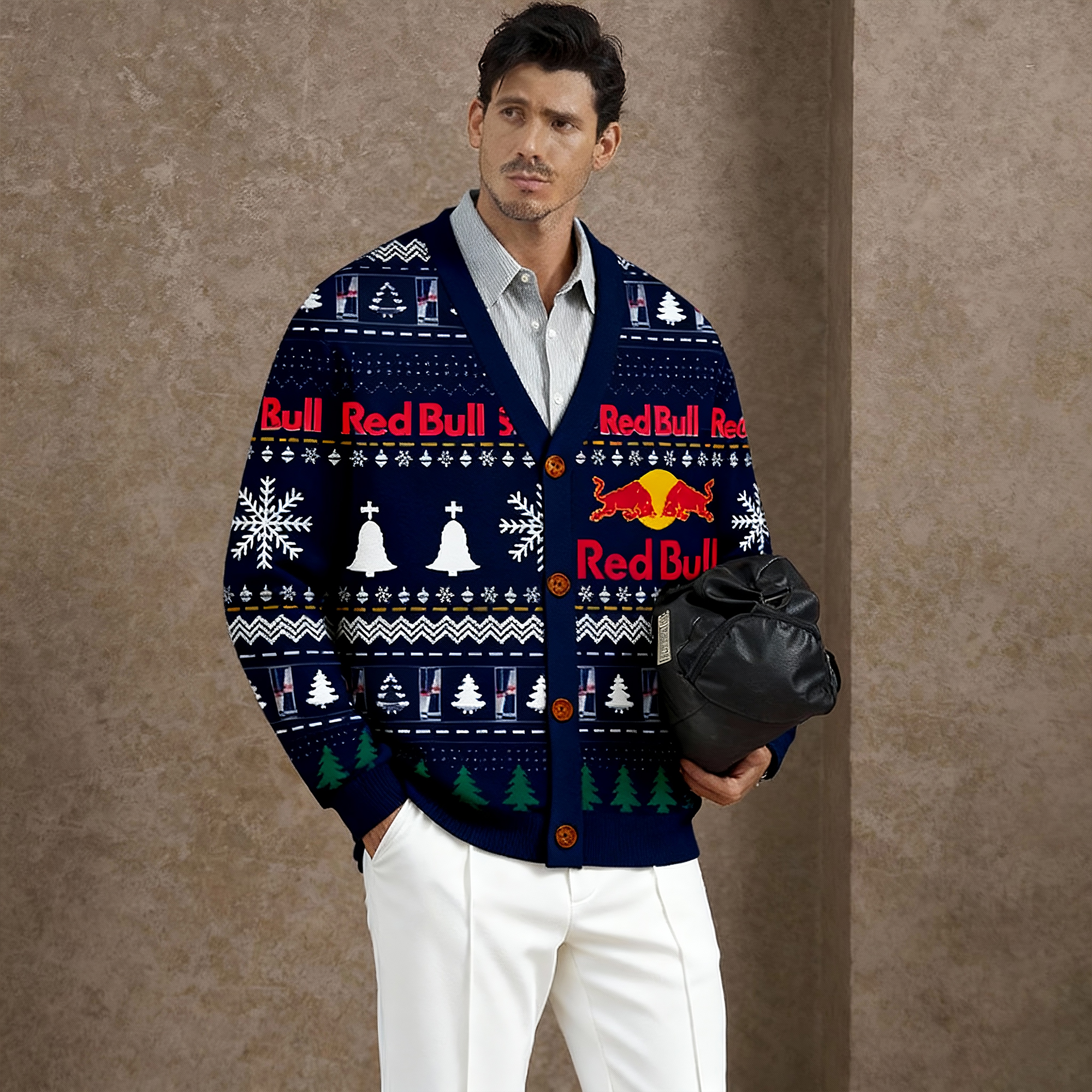 Tokyocanvas Red Bull Ugly Cardigan Sweatshirt