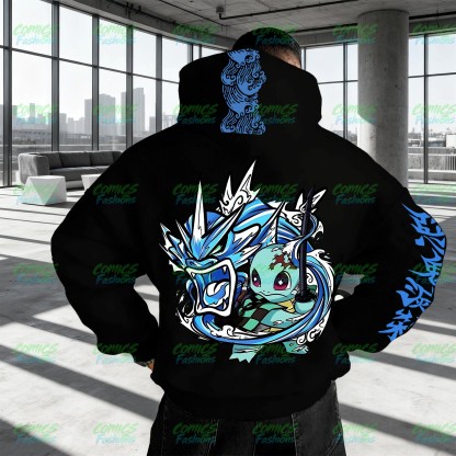 Plus Velvet Unisex Anime Graphic Streetwear Vintage Hoodie