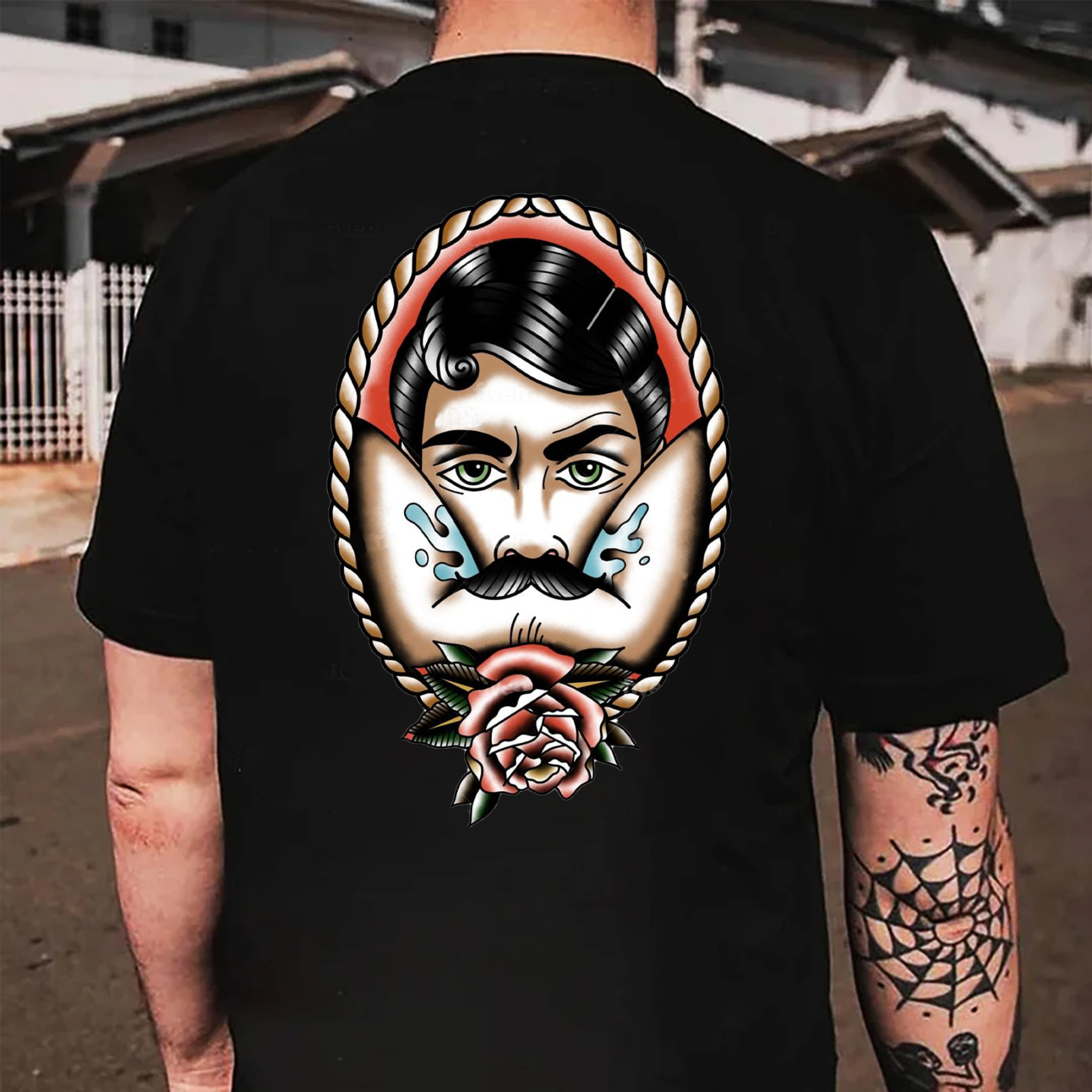 Vintage Rose Print Men's T-shirt