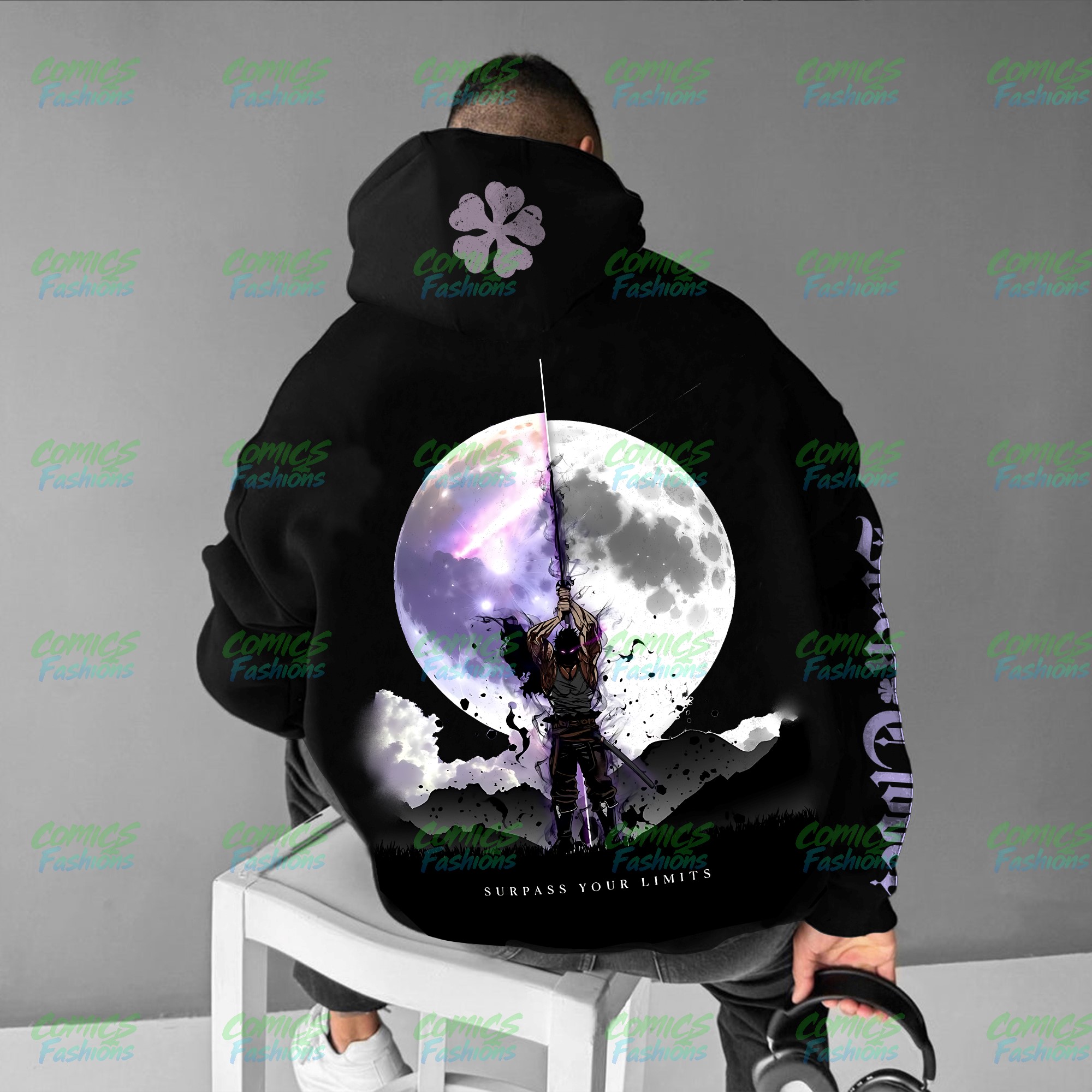 Plus Velvet Unisex Anime Graphic Streetwear Vintage Hoodie
