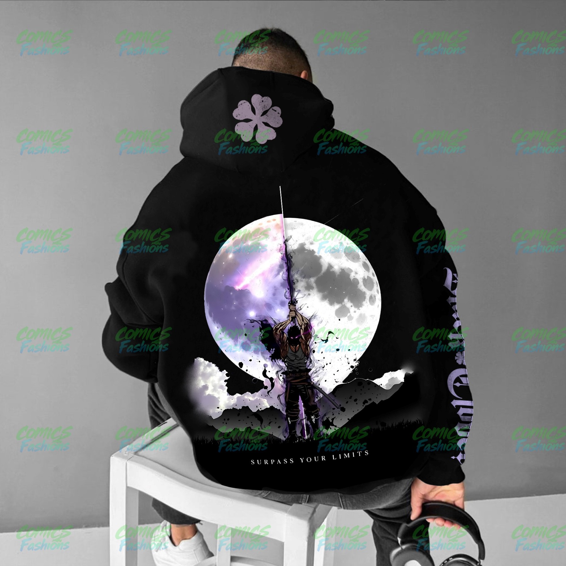 Plus Velvet Unisex Anime Graphic Streetwear Vintage Hoodie
