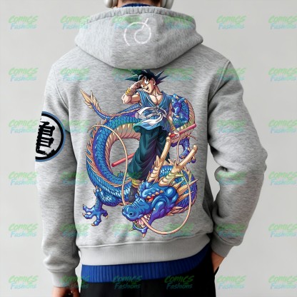 Unisex Graphic Streetwear Vintage Zipper Cardigan Plush Hoodie