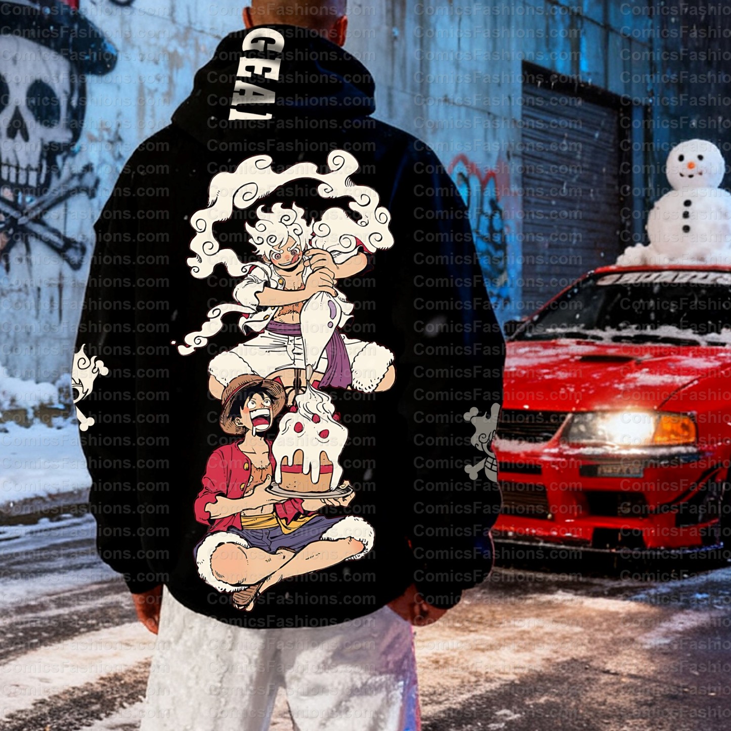 Plus Velvet Unisex Anime Graphic Streetwear Vintage Hoodie