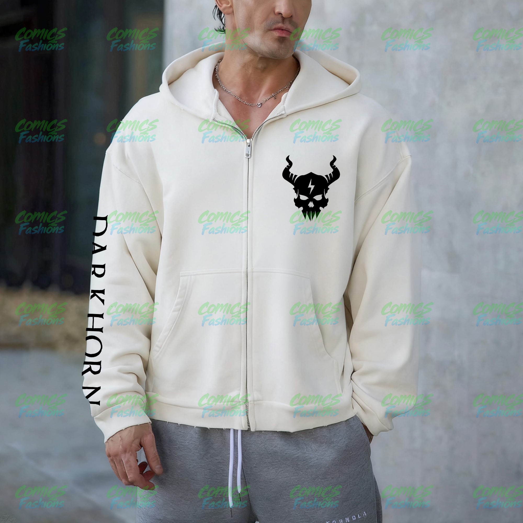 Unisex Graphic Streetwear Vintage Zipper Cardigan Plush Hoodie