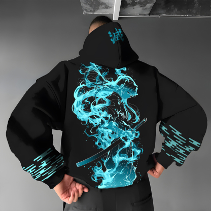 Unisex “Demon Slayer” Anime Graphic Streetwear Vintage Hoodie