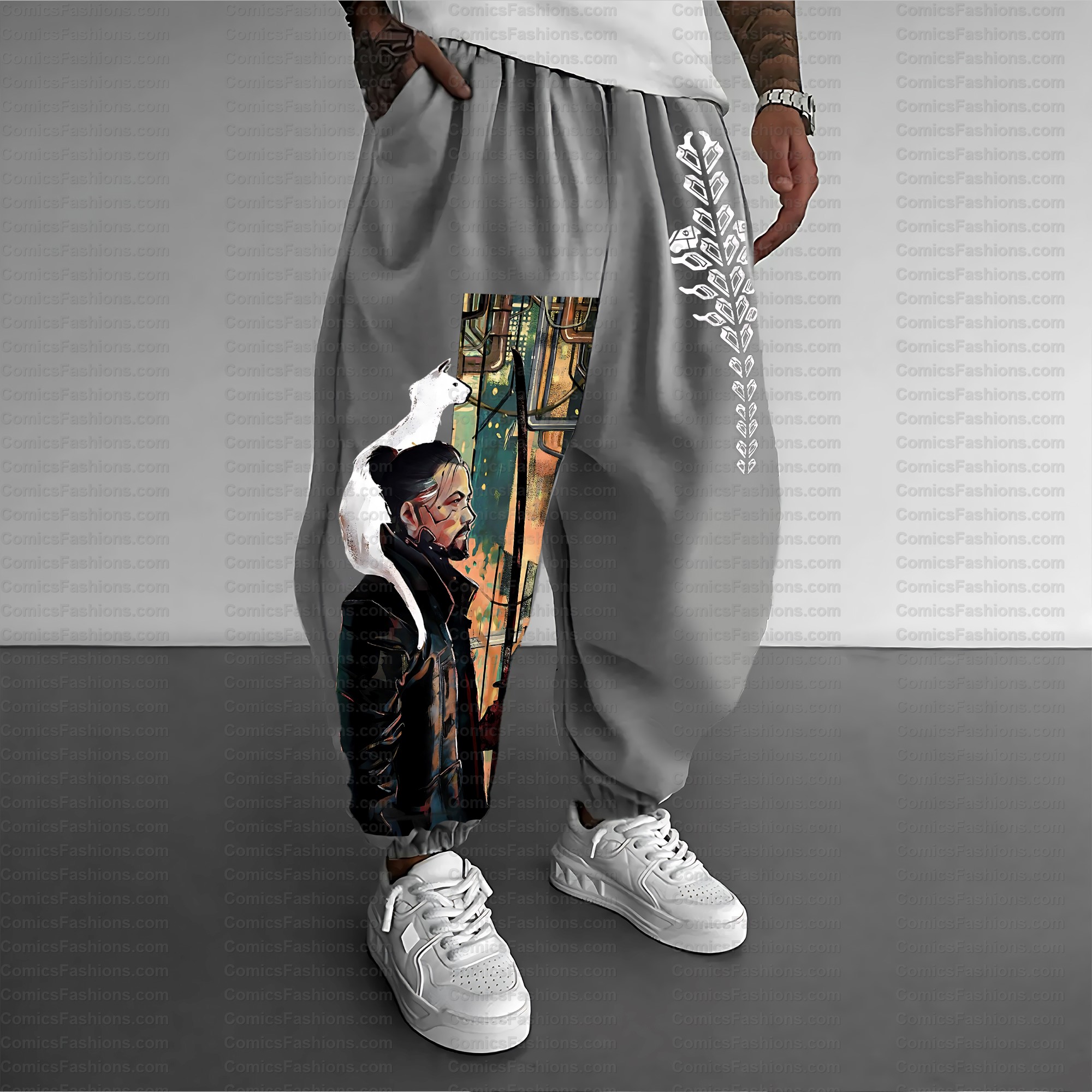 Unisex Casual Streetwear Plush Pants