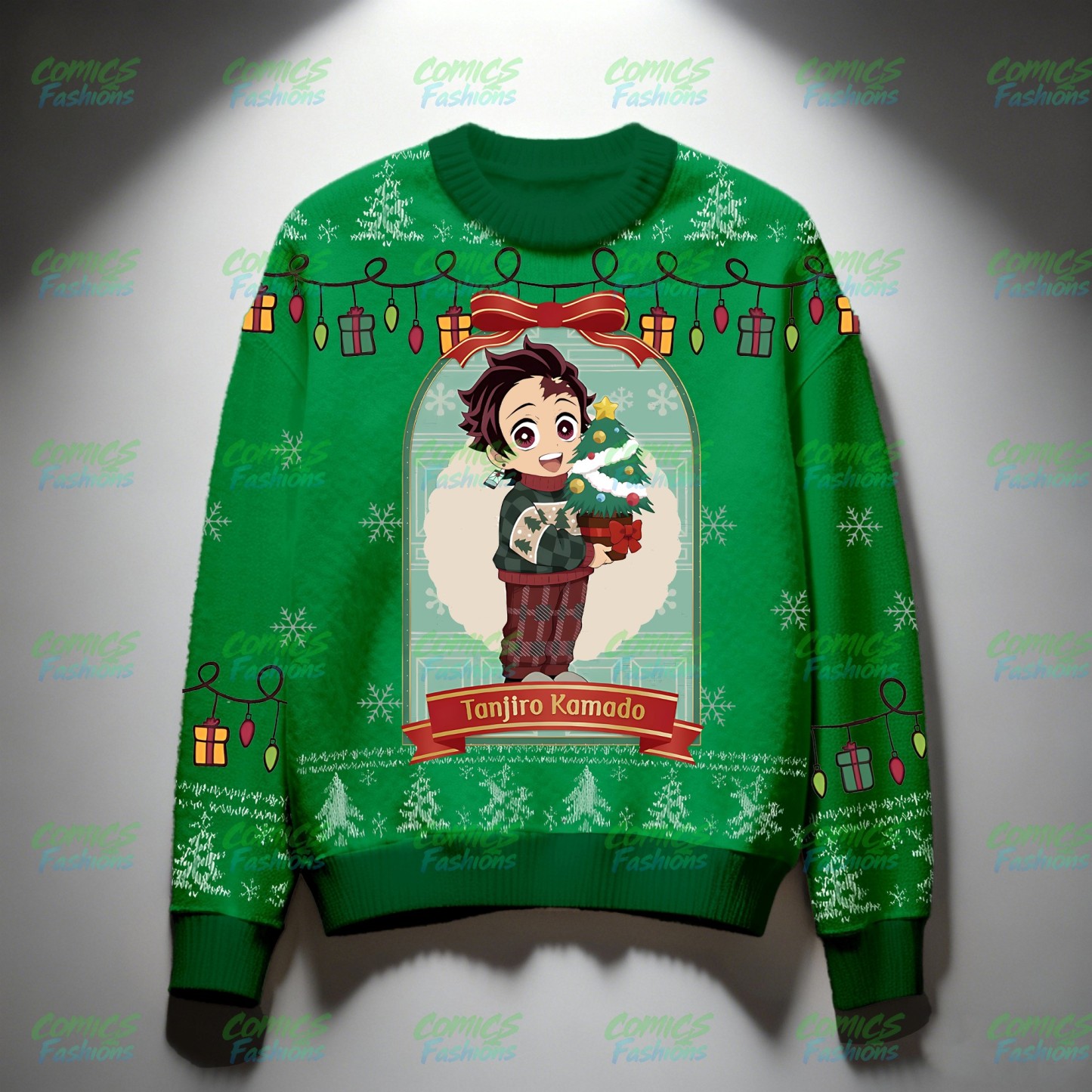 ChristmasPlus Velvet Unisex Anime Inspired Vintage Sweatshirt