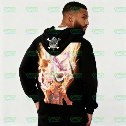 Unisex Graphic Streetwear Vintage Zipper Cardigan Plush Hoodie