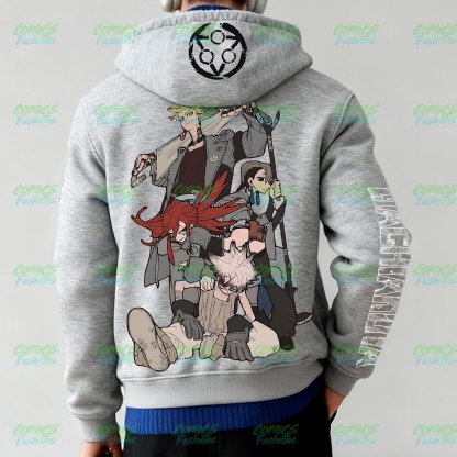 Unisex Graphic Streetwear Vintage Zipper Cardigan Plush Hoodie