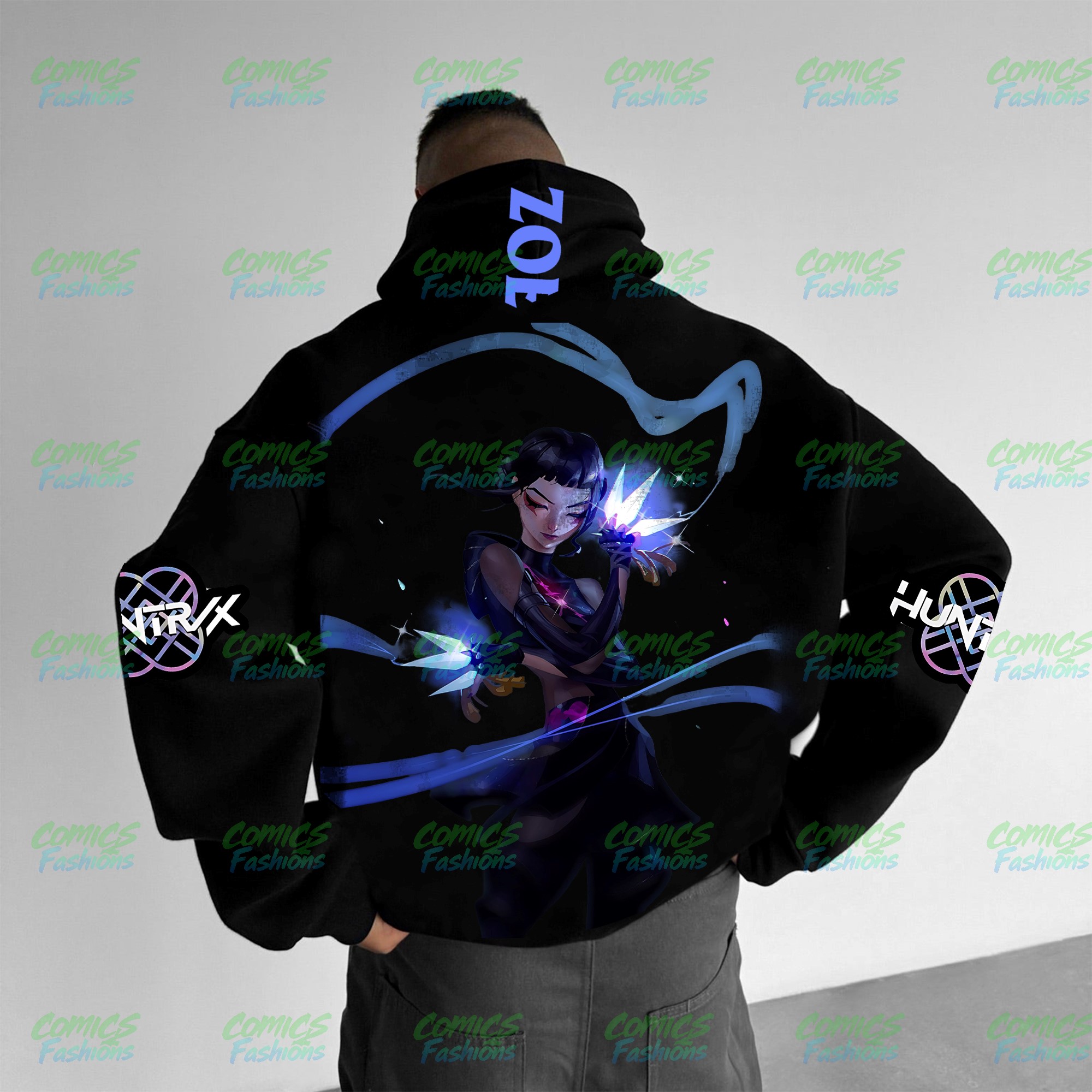 Plus Velvet Unisex Anime Graphic Streetwear Vintage Hoodie