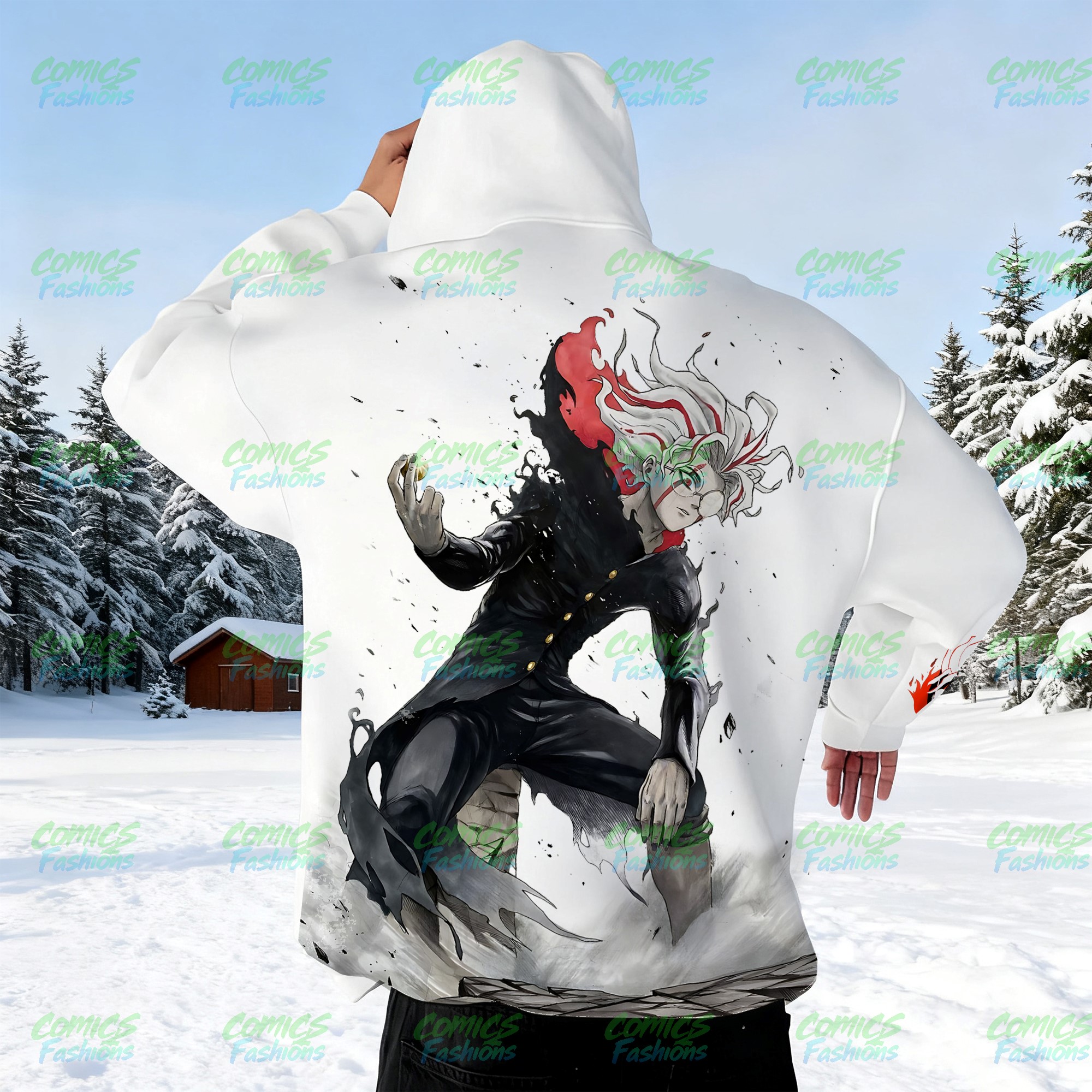 Plus Velvet Unisex Anime Graphic Streetwear Vintage Hoodie