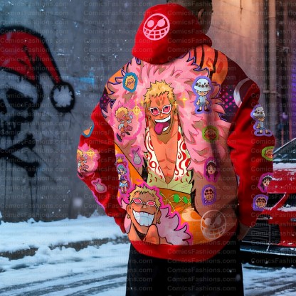 Plus Velvet Unisex Anime Graphic Streetwear Vintage Hoodie