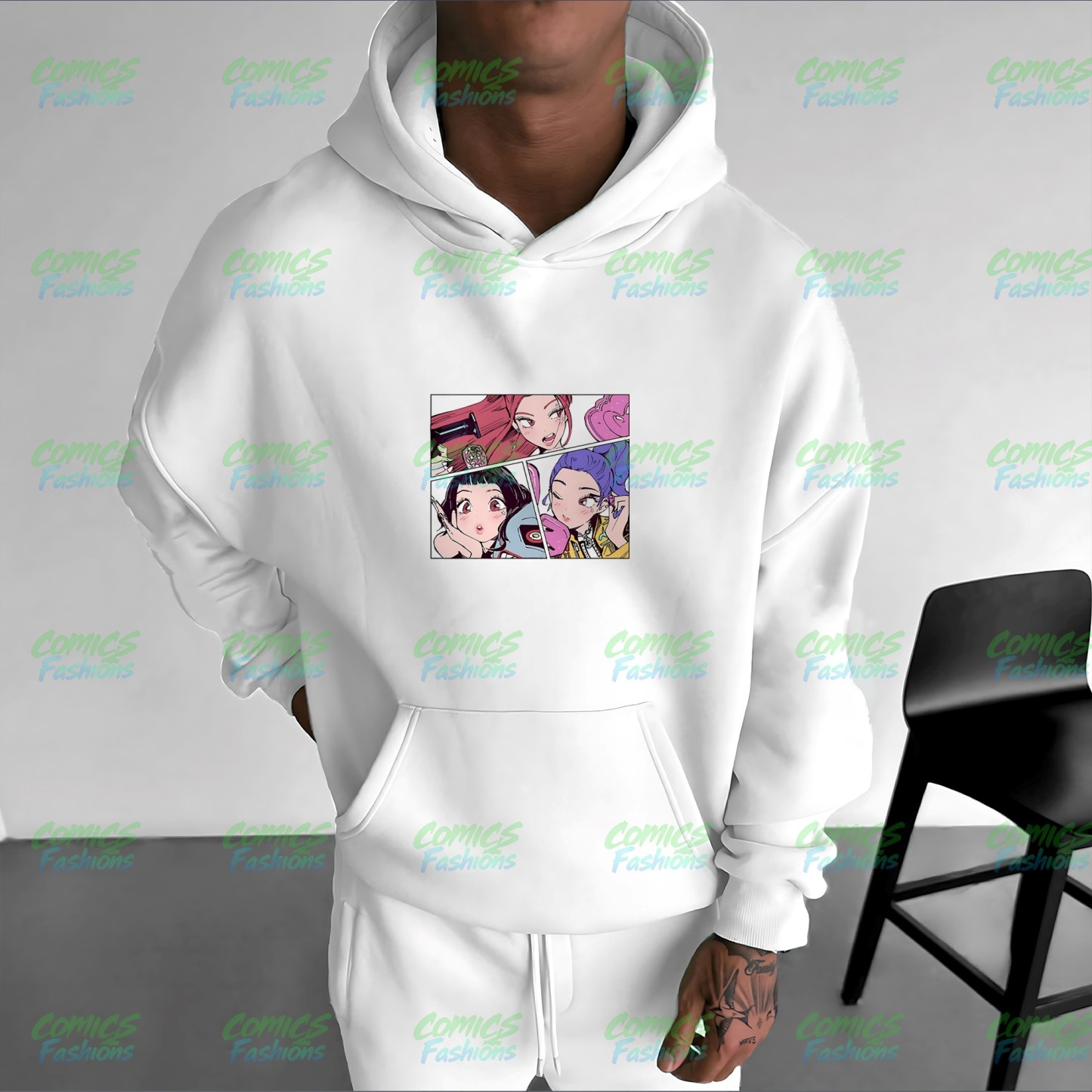 Unisex Anime Graphic Streetwear Vintage Hoodie丨Demon slayer