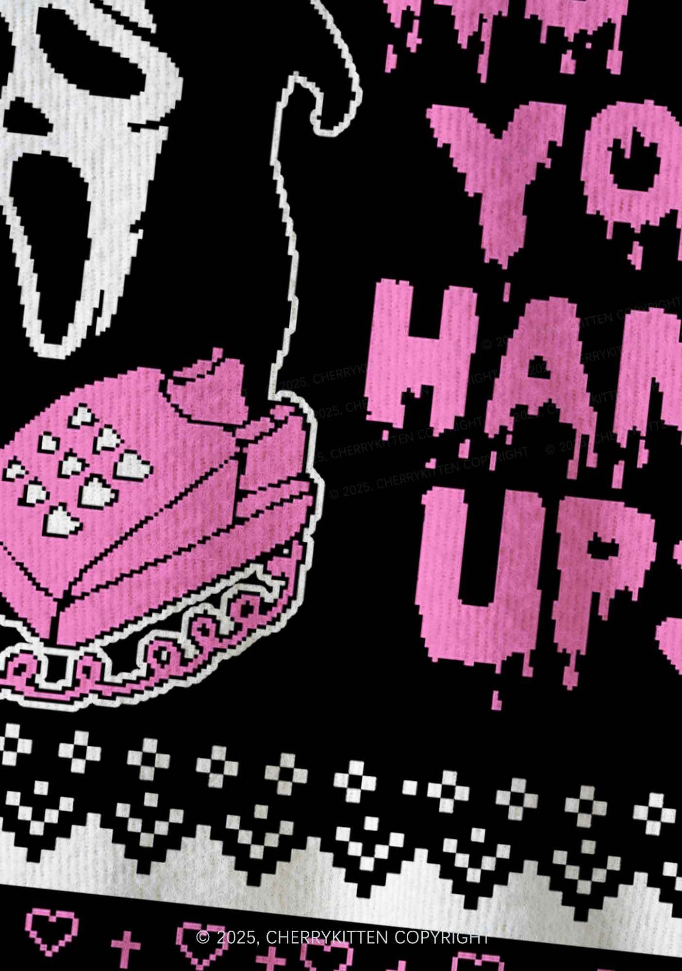 Halloween No You Hang Up Y2K Christmas Cardigan Knit Sweatshirt Cherrykitten