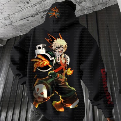 Unisex Anime Graphic Streetwear Vintage Plush Hoodie