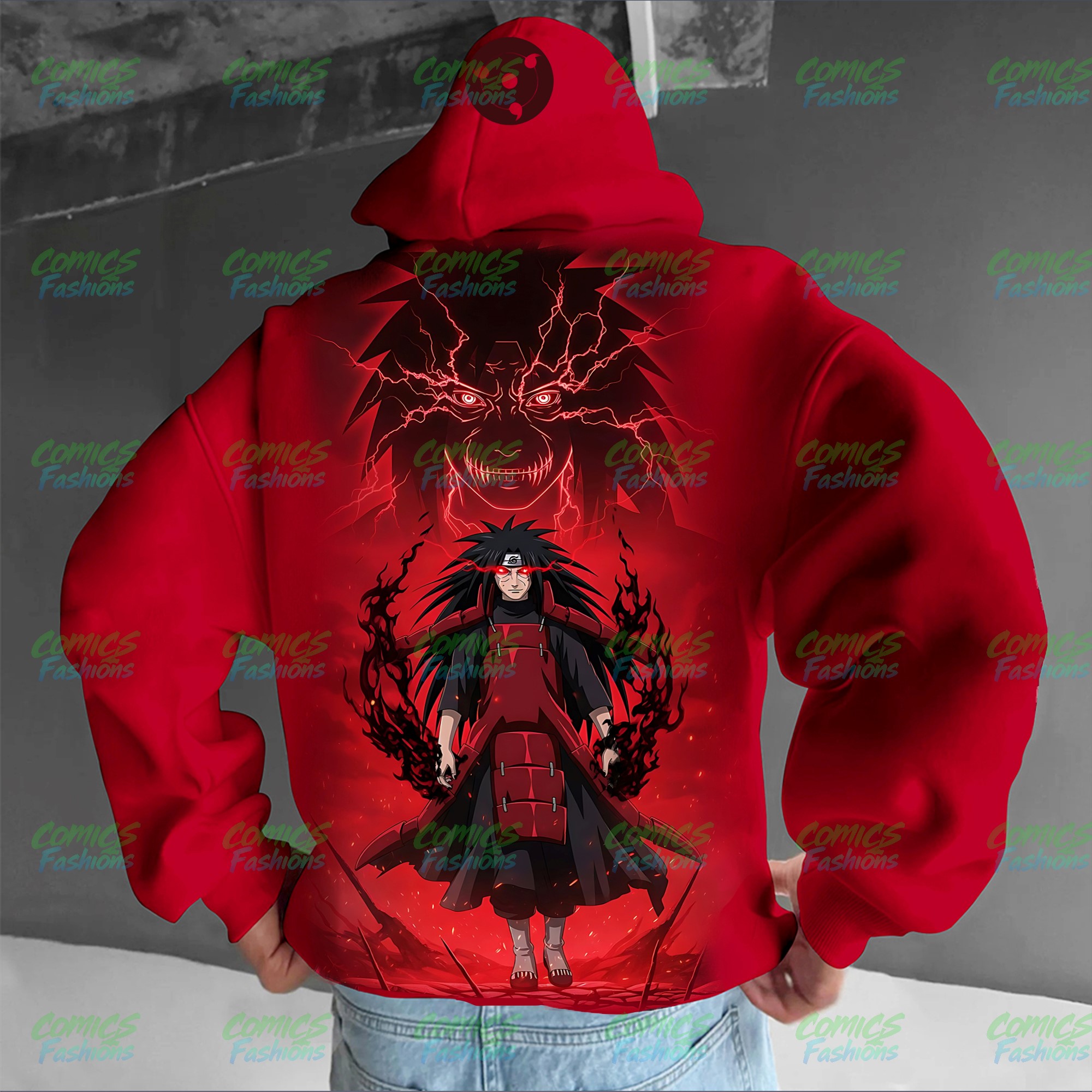 Plus Velvet Unisex Anime Graphic Streetwear Vintage Hoodie