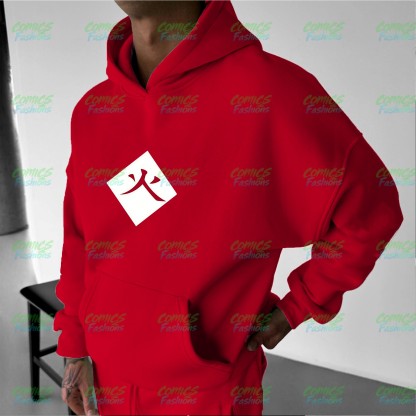 Plus Velvet Unisex Anime Graphic Streetwear Vintage Hoodie