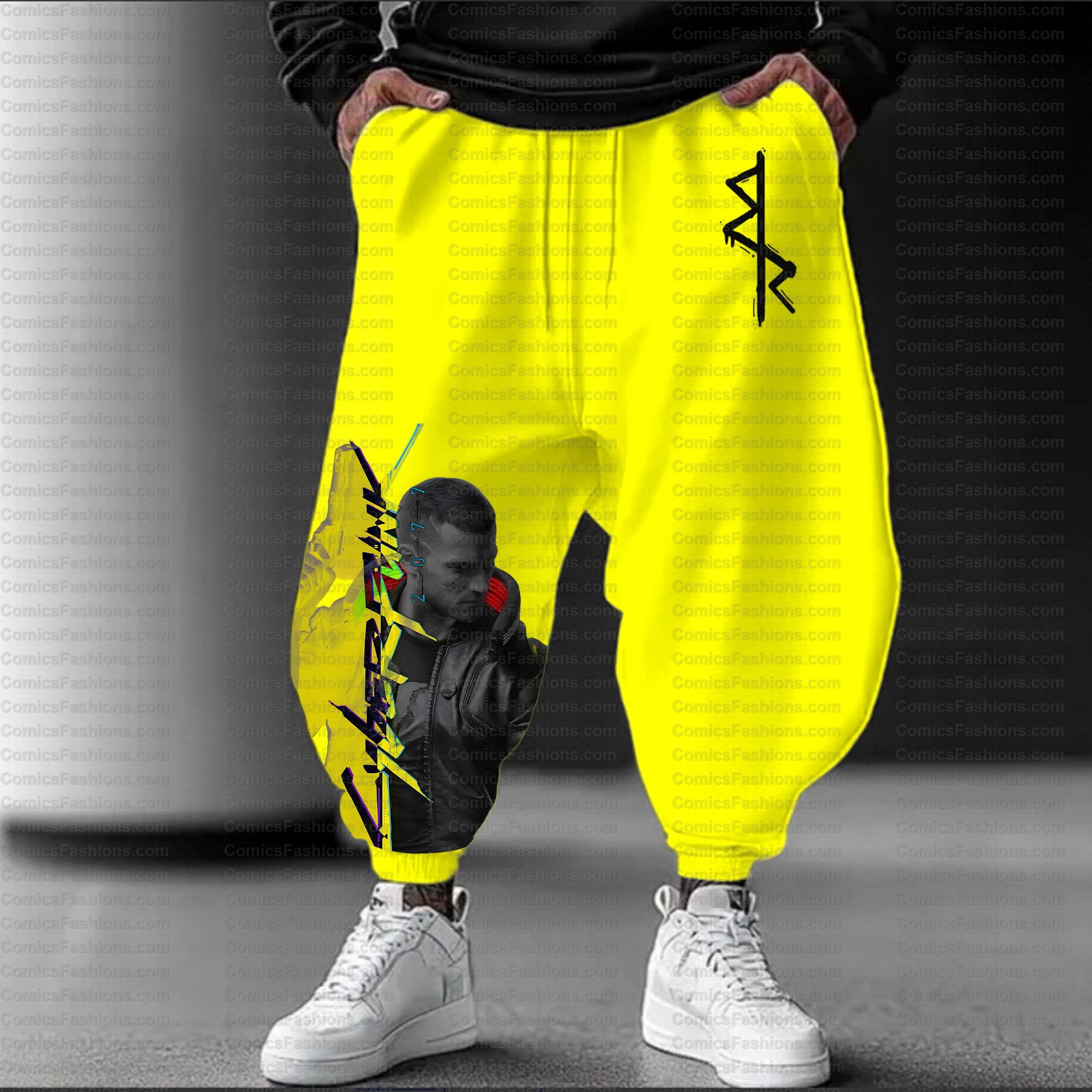 Unisex Casual Streetwear Plush Pants