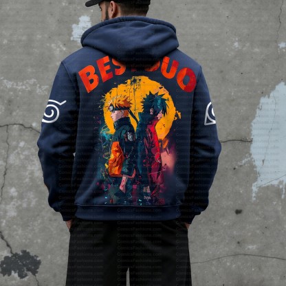 Unisex Graphic Streetwear Vintage Zipper Cardigan Plush Hoodid