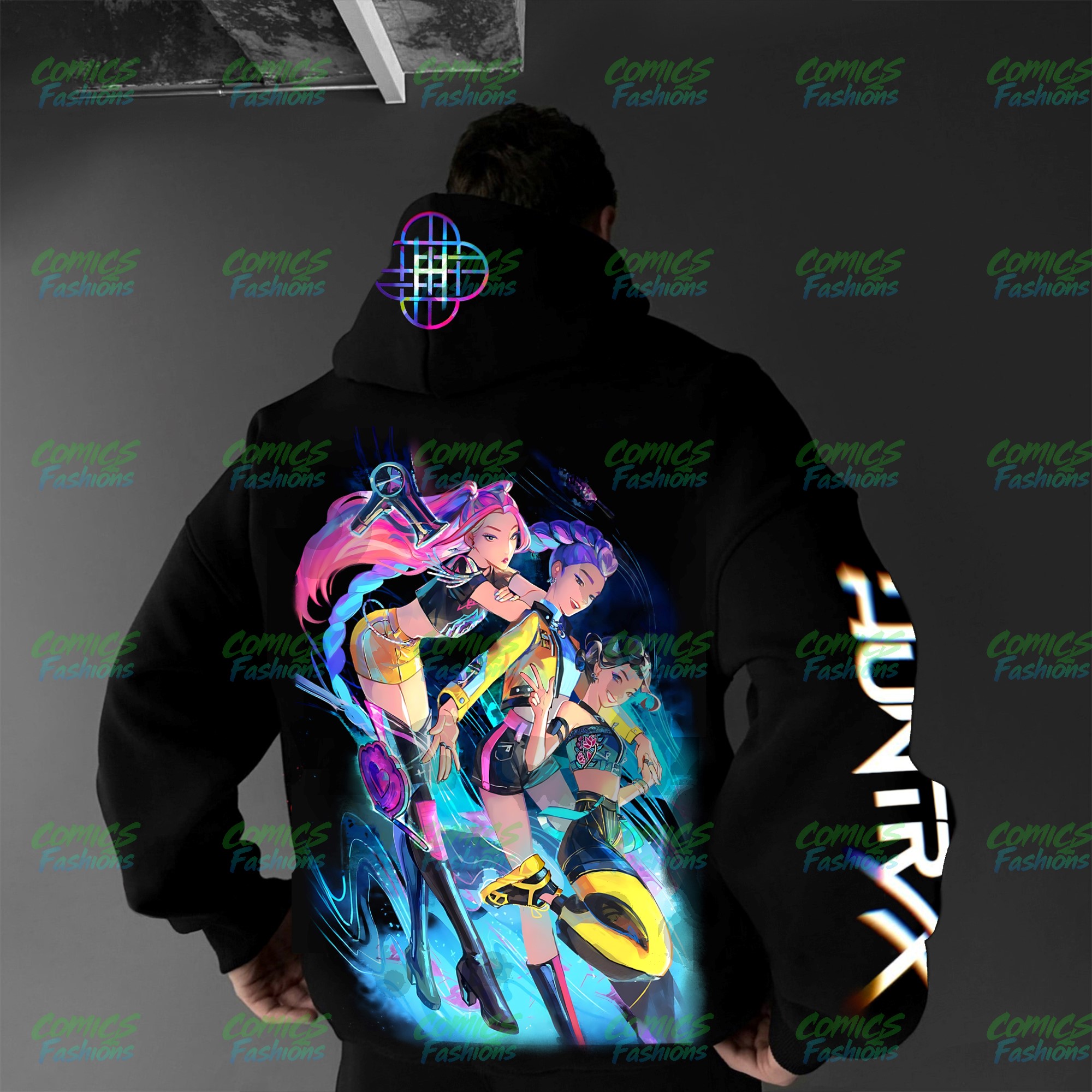 Plus Velvet Unisex Anime Graphic Streetwear Vintage Hoodie