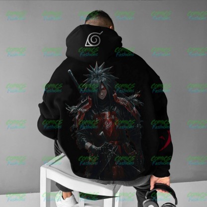 Plus Velvet Unisex Anime Graphic Streetwear Vintage Hoodie