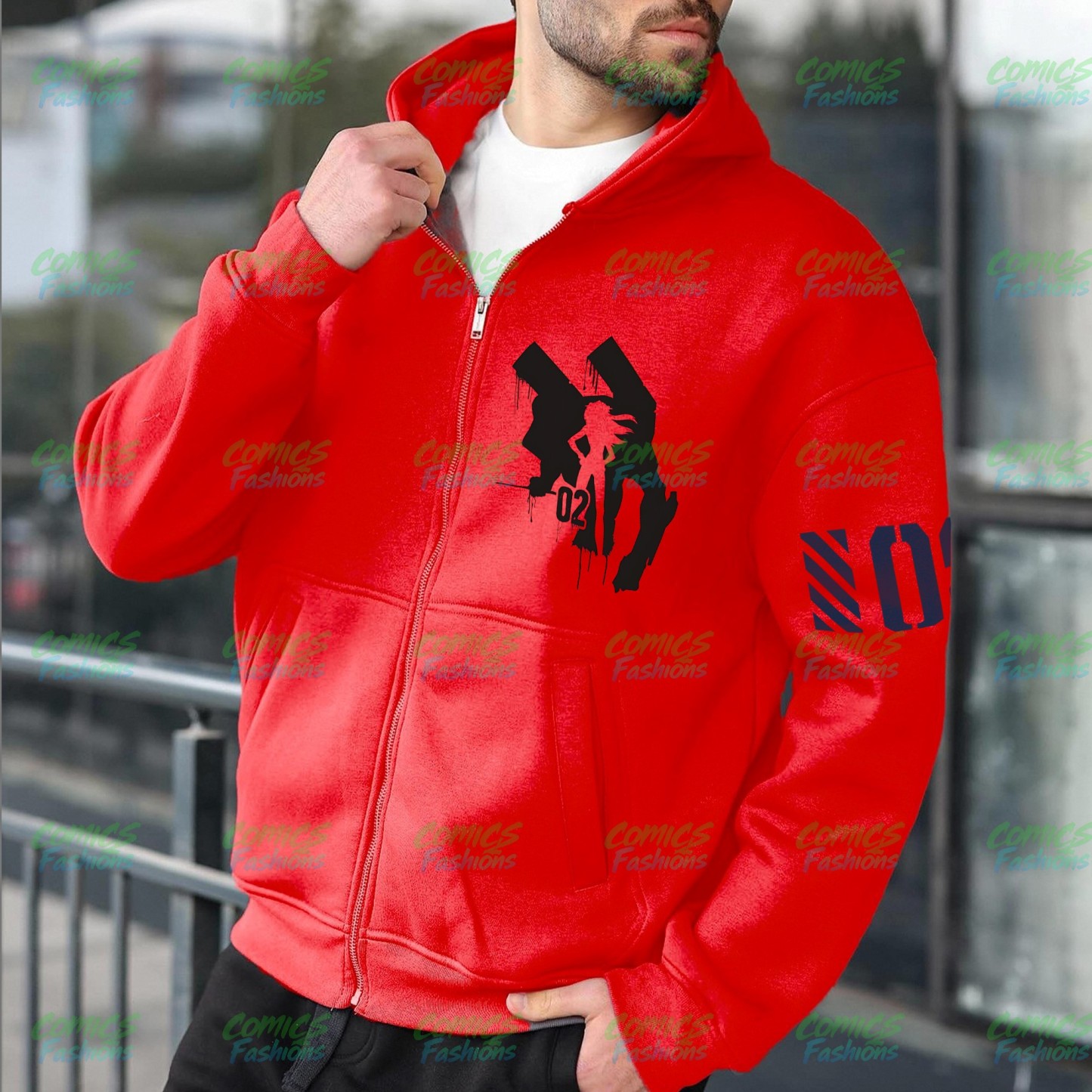 Unisex Graphic Streetwear Vintage Zipper Cardigan Plush Hoodie