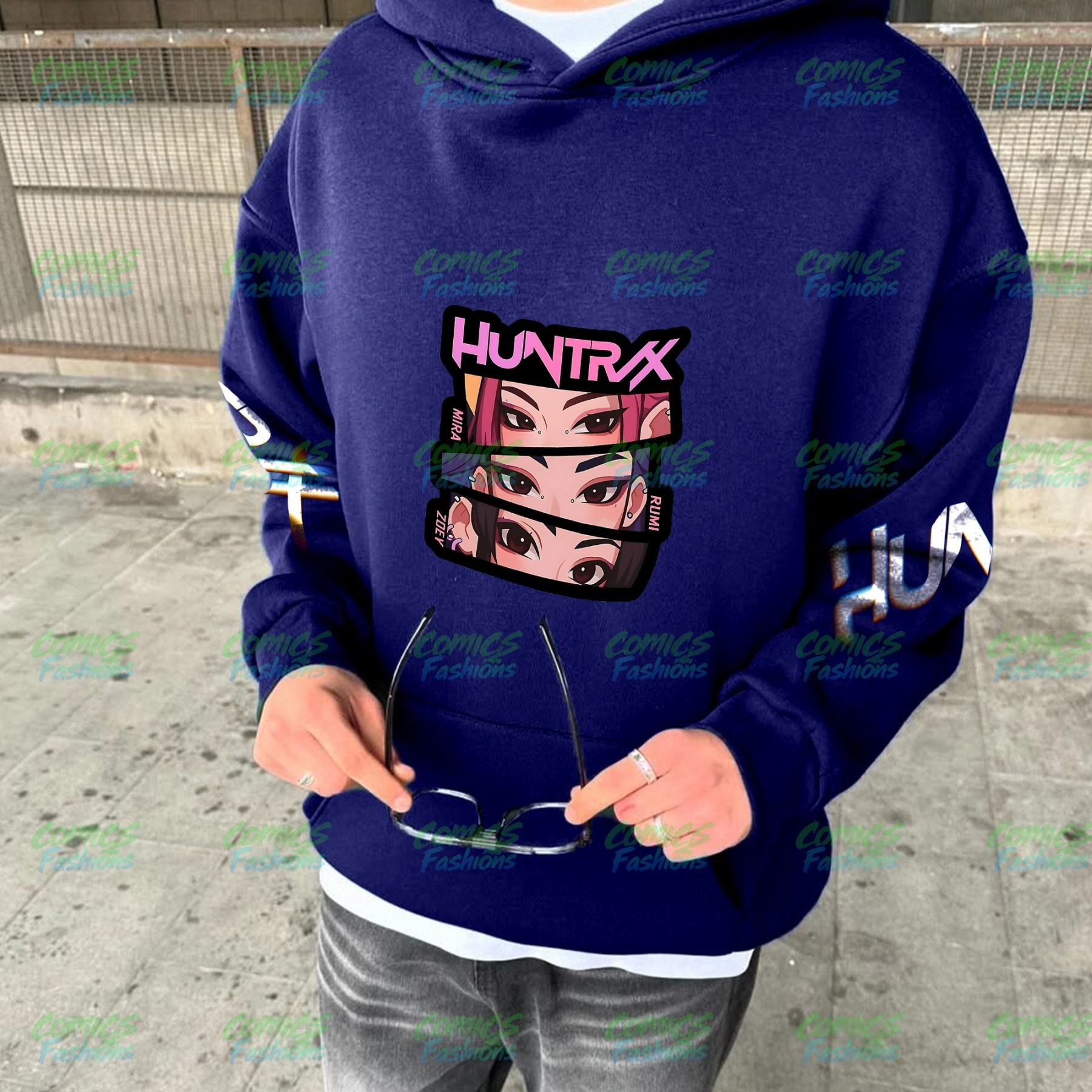 Plus Velvet Unisex Anime Graphic Streetwear Vintage Hoodie