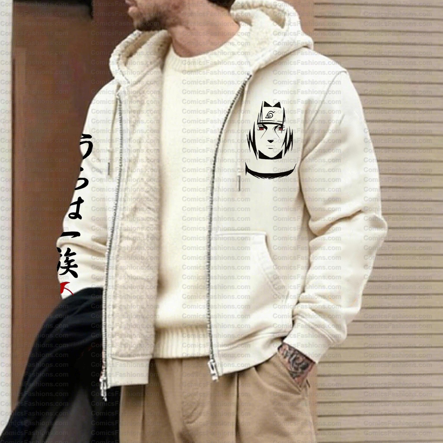 Unisex Graphic Streetwear Vintage Zipper Cardigan Plush Hoodid