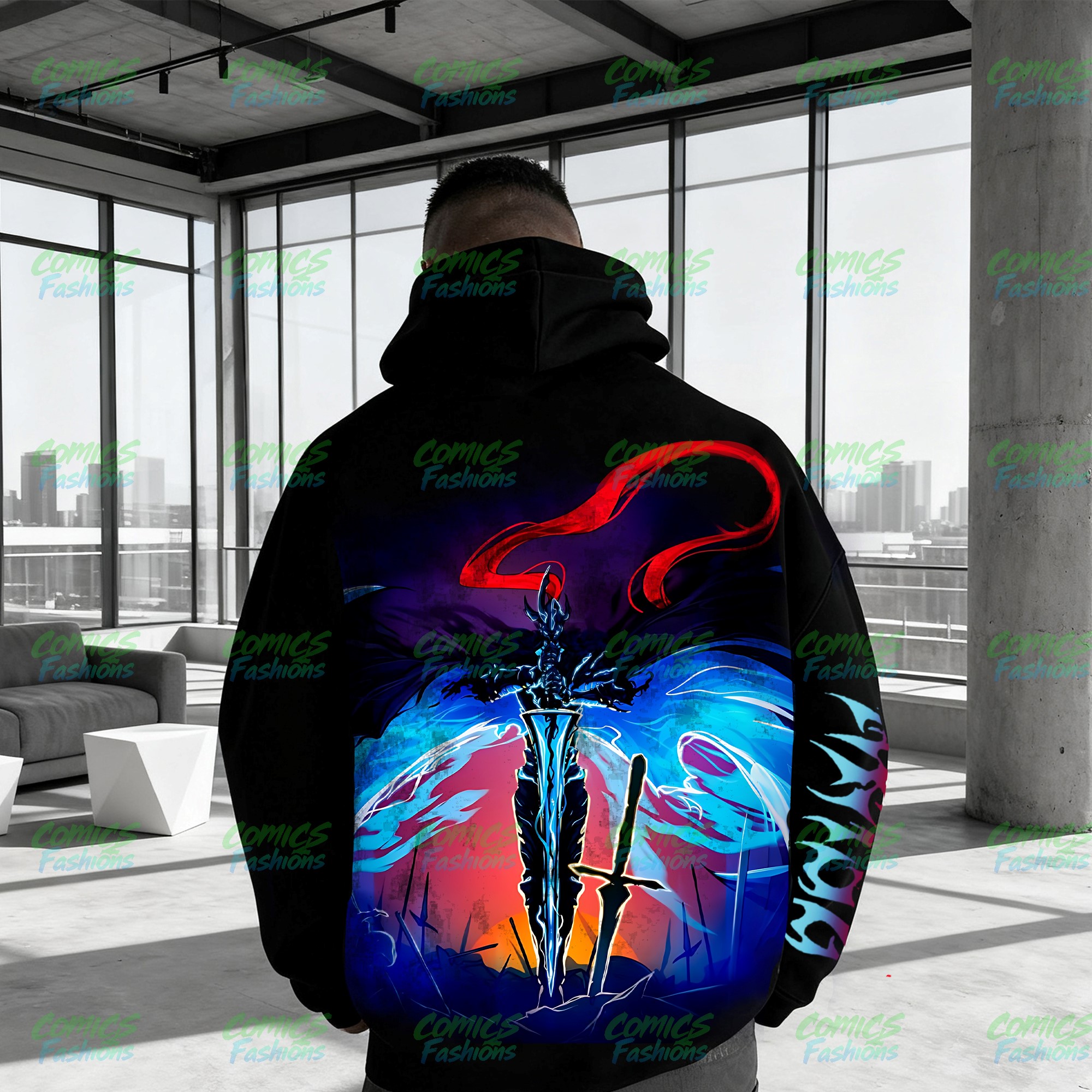 Unisex Anime Graphic Streetwear Wintage Plush Hoodie