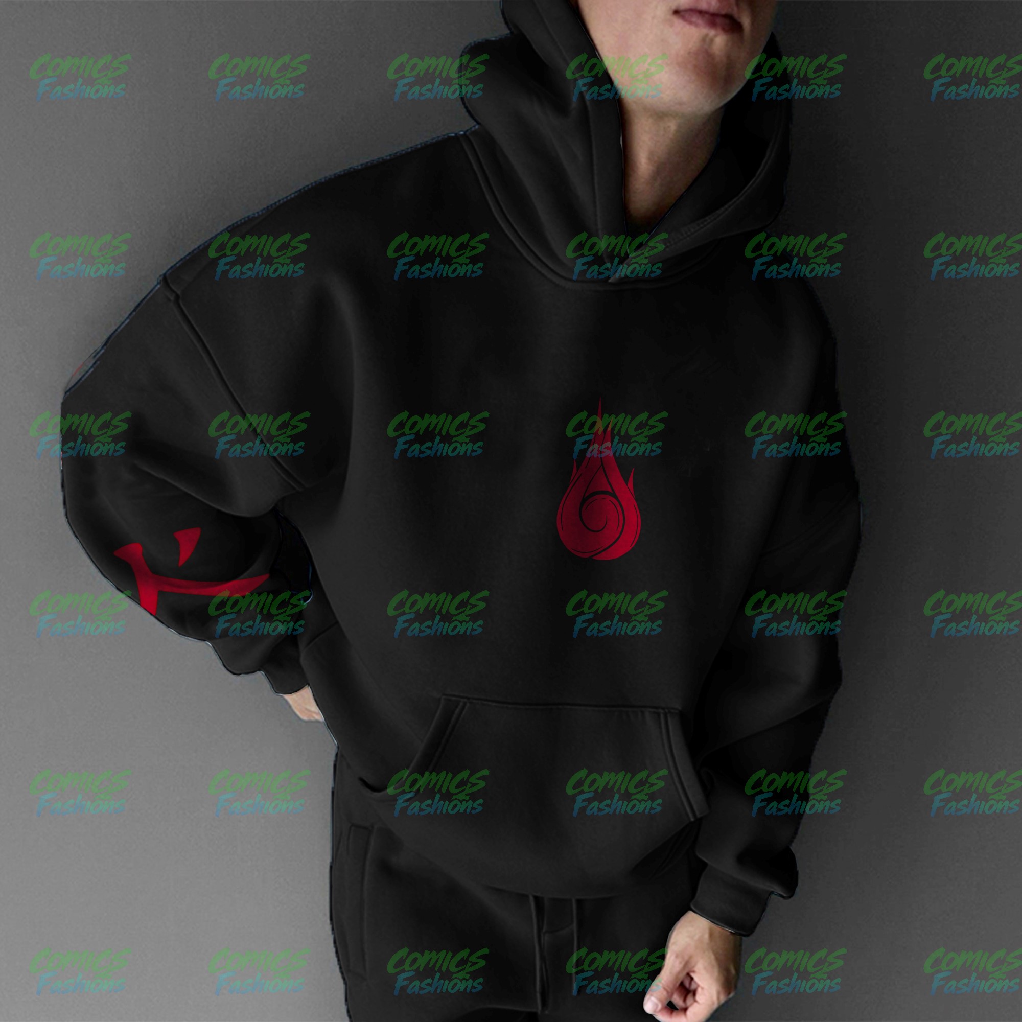 Plus Velvet Unisex Anime Graphic Streetwear Vintage Hoodie