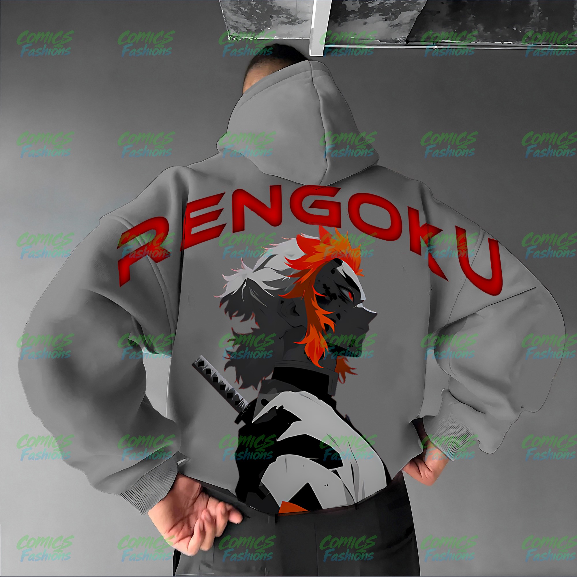 Plus Velvet Unisex Anime Graphic Streetwear Vintage Hoodie