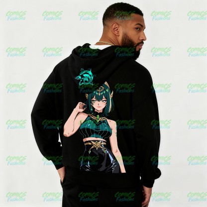 Unisex Graphic Streetwear Vintage Zipper Cardigan Plush Hoodie