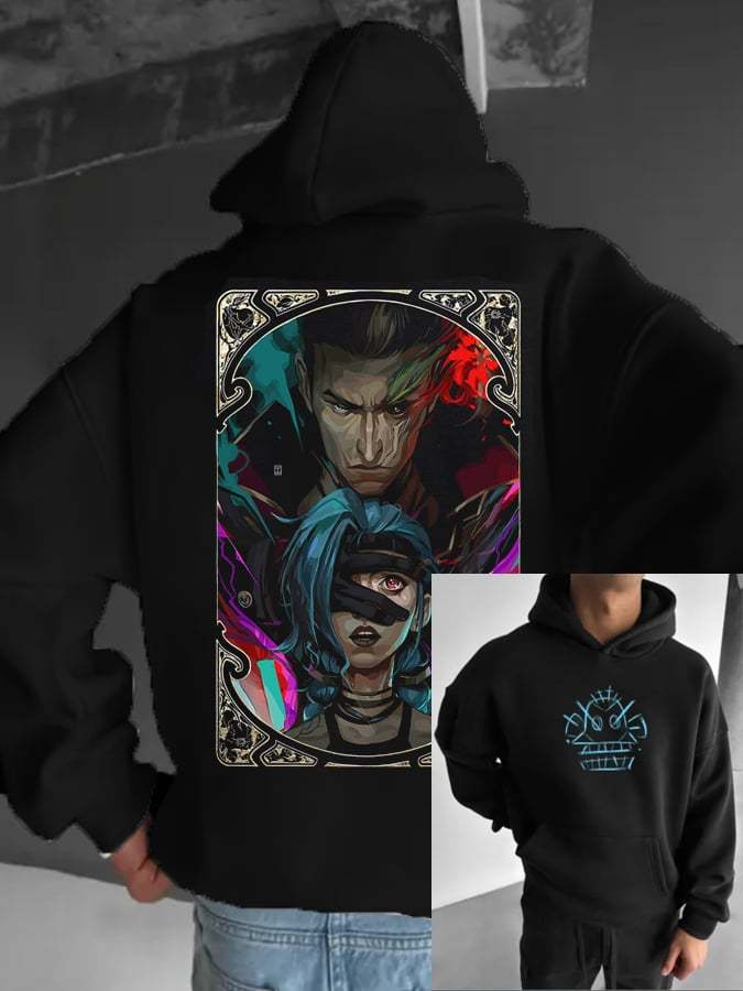 Men's Stylish Comic Print Hoodie