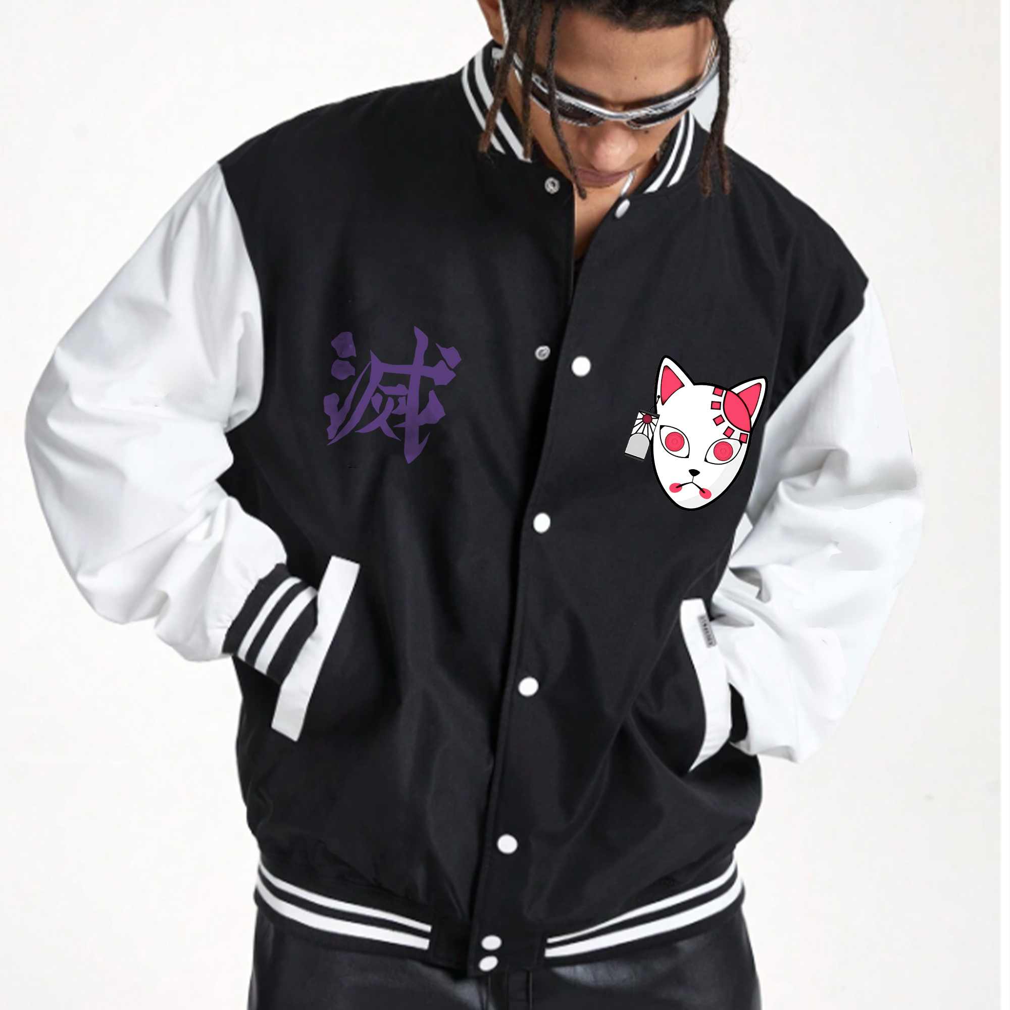 (Fleece-Lined Jacket)Spring And Autumn Unisex Casual Streetwear Fashion Jacket | Demon Slayer