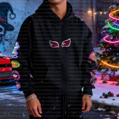 Plus Velvet Unisex Anime Graphic Streetwear Vintage Hoodie