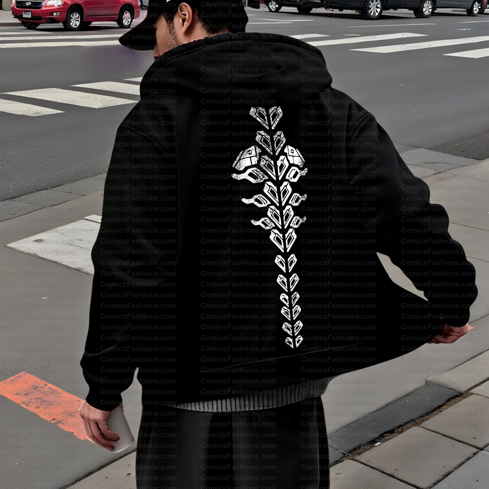 Unisex Graphic Streetwear Vintage Zipper Cardigan Plush Hoodie