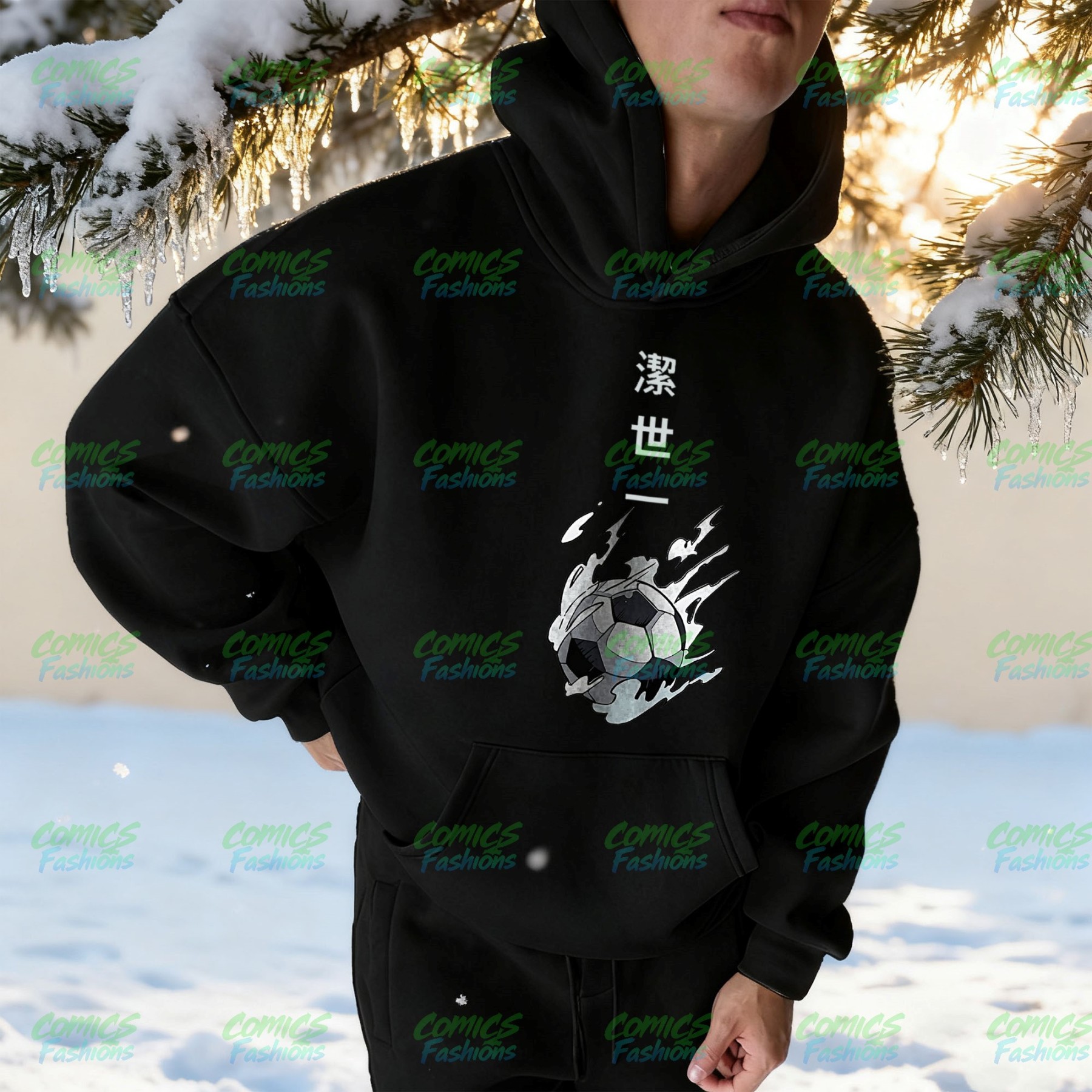 Unisex Anime Graphic Streetwear Wintage Plush Hoodie