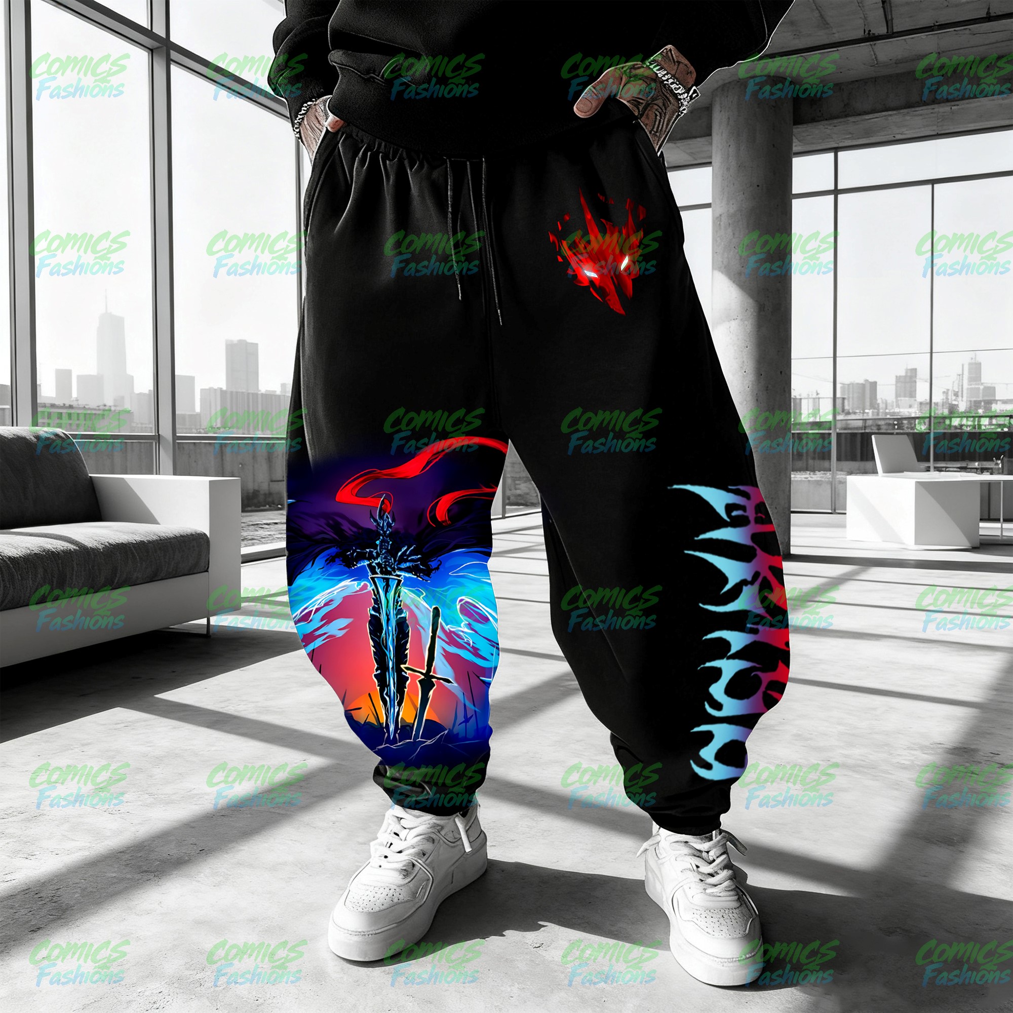 Unisex Anime Inspired Vintage Plush Pants