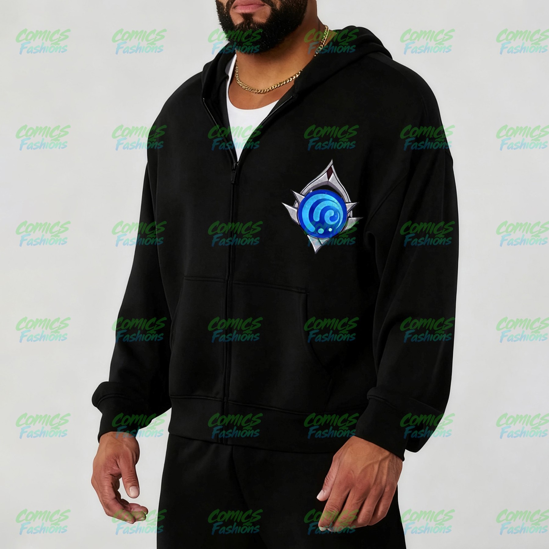 Unisex Graphic Streetwear Vintage Zipper Cardigan Plush Hoodie