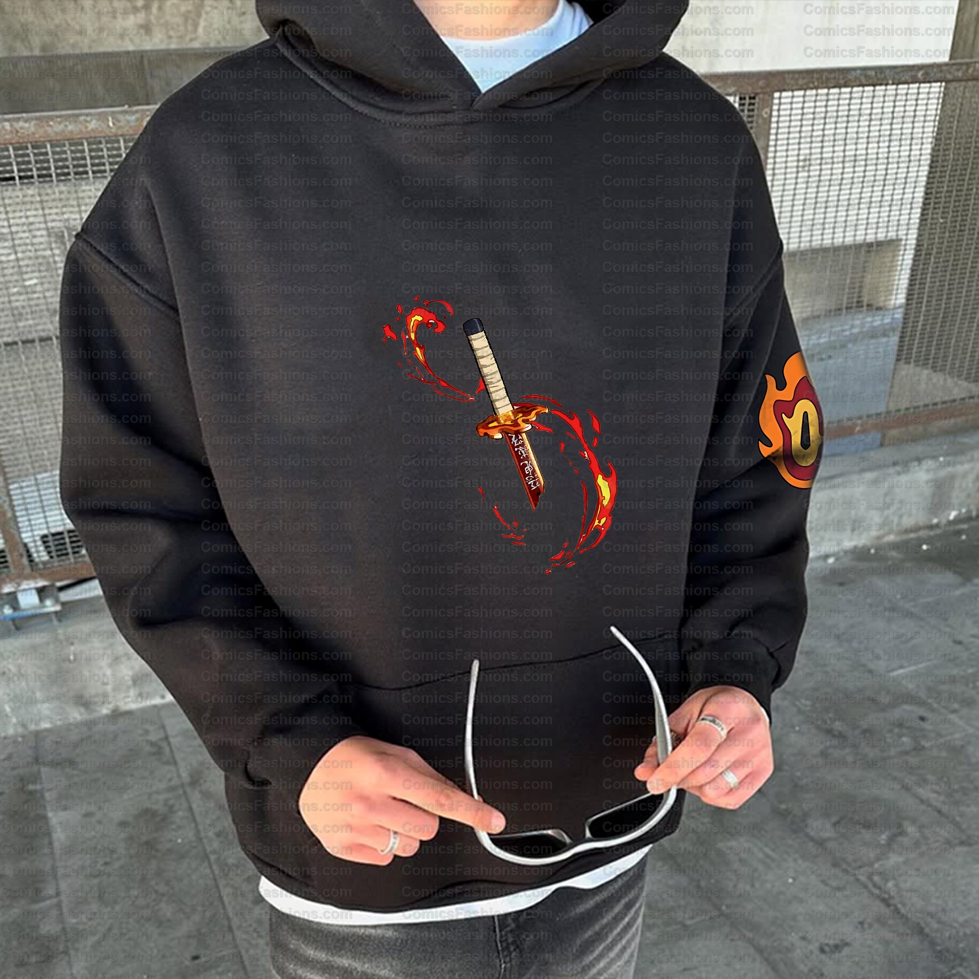 Unisex Graphic Streetwear Vintage Plush Hoodie