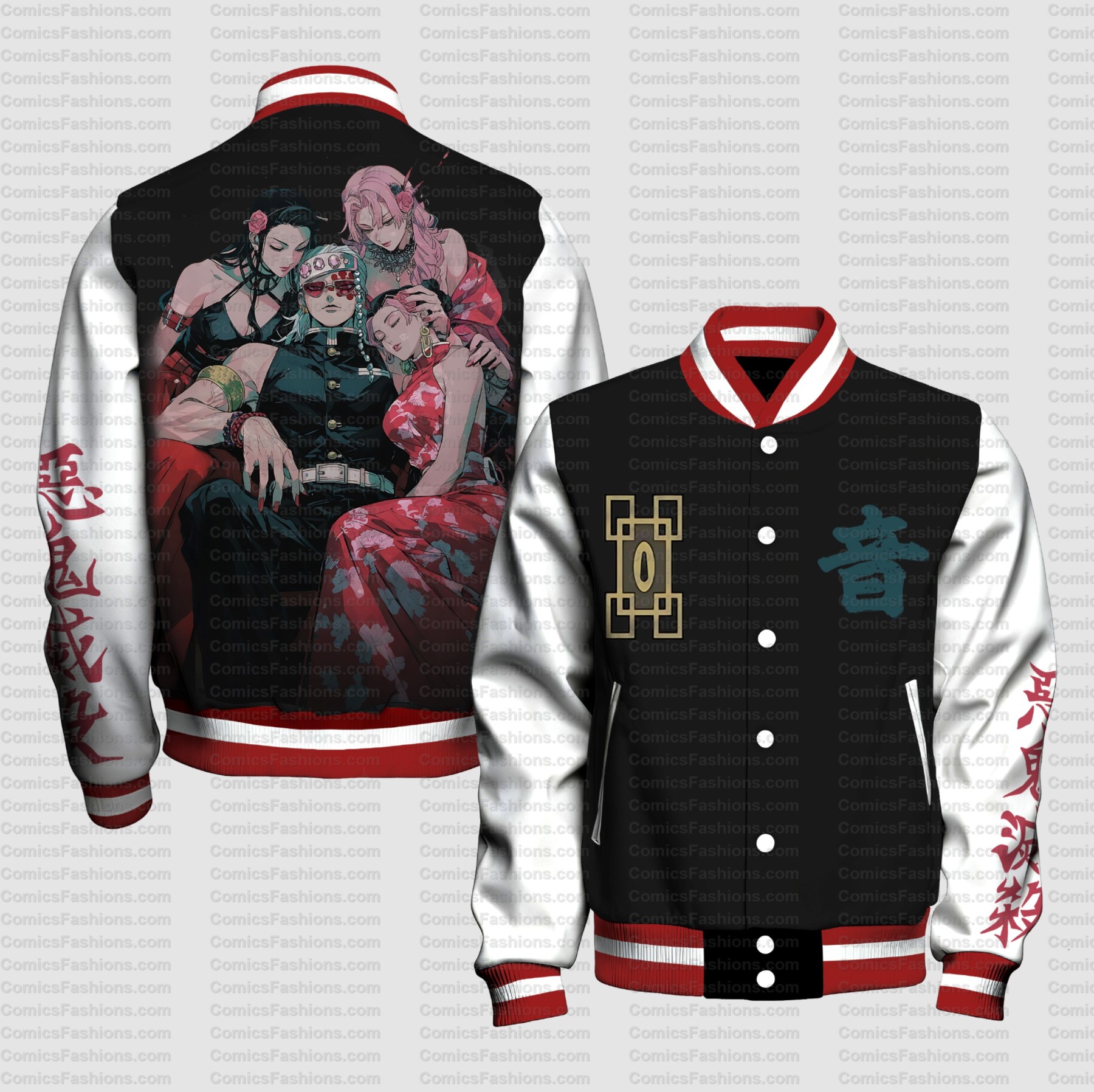 Spring And Autumn Unisex Casual Streetwear Fashion Jacket | Demon Slayer
