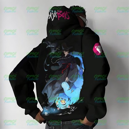 Plus Velvet Unisex Anime Graphic Streetwear Vintage Hoodie