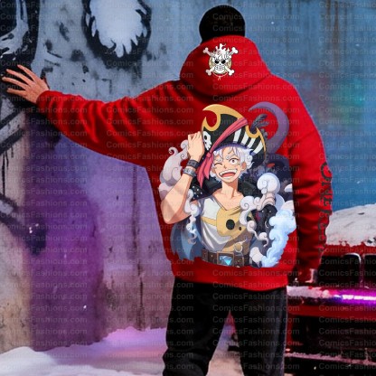 Plus Velvet Unisex Anime Graphic Streetwear Vintage Hoodie