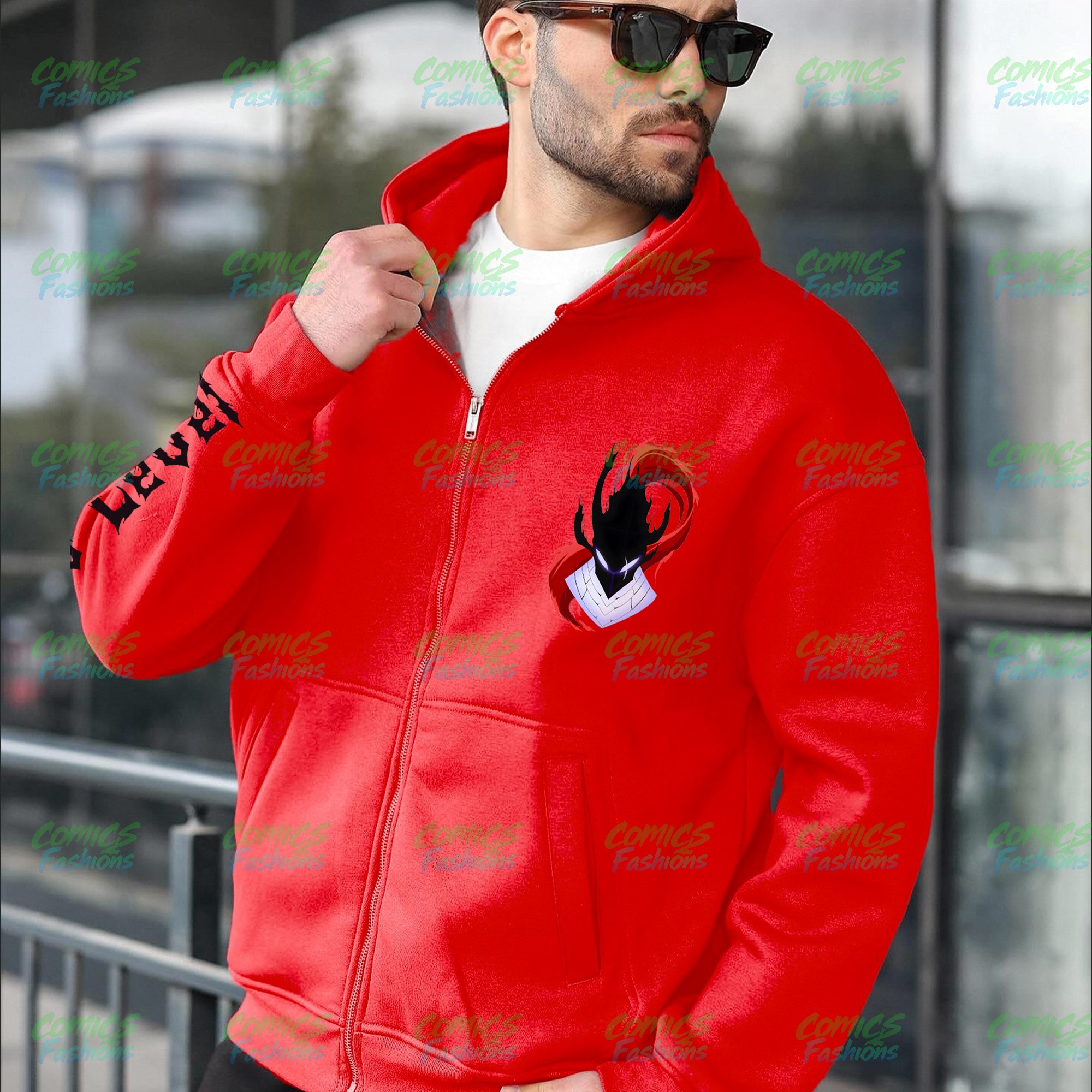 Unisex Graphic Streetwear Vintage Zipper Cardigan Plush Hoodie