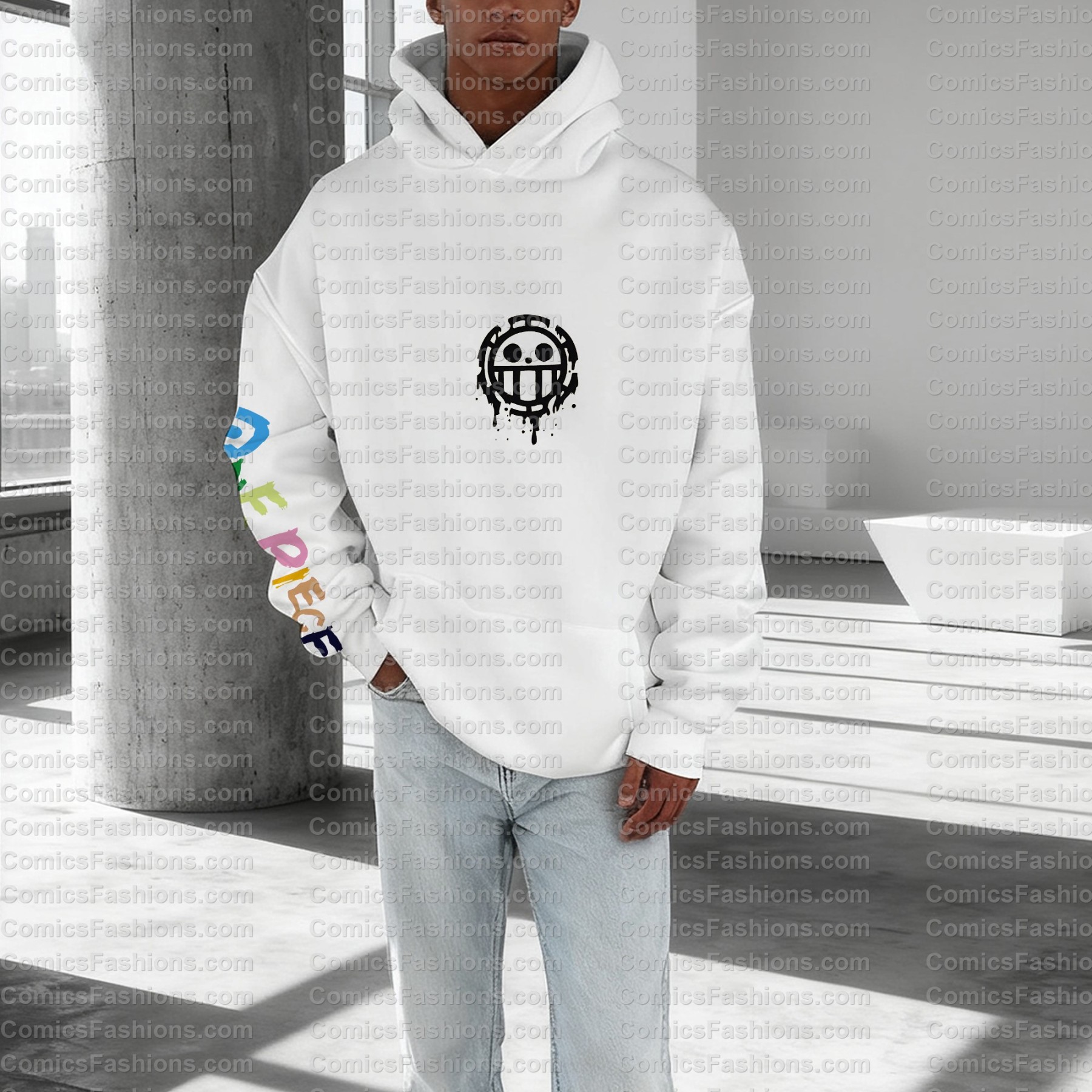 Plus Velvet Unisex Anime Graphic Streetwear Vintage Hoodie