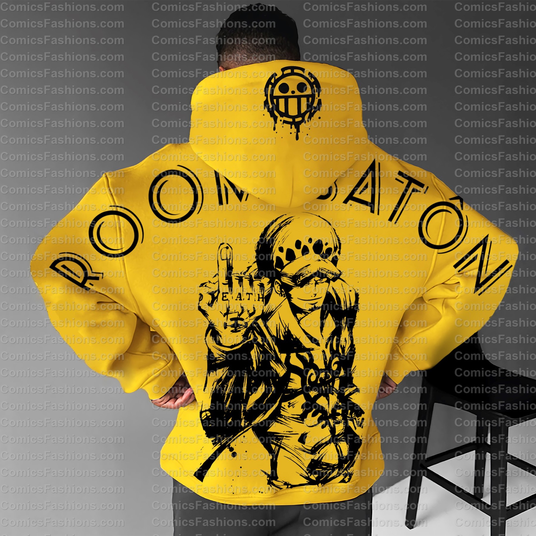 Plus Velvet Unisex Anime Graphic Streetwear Vintage Hoodie