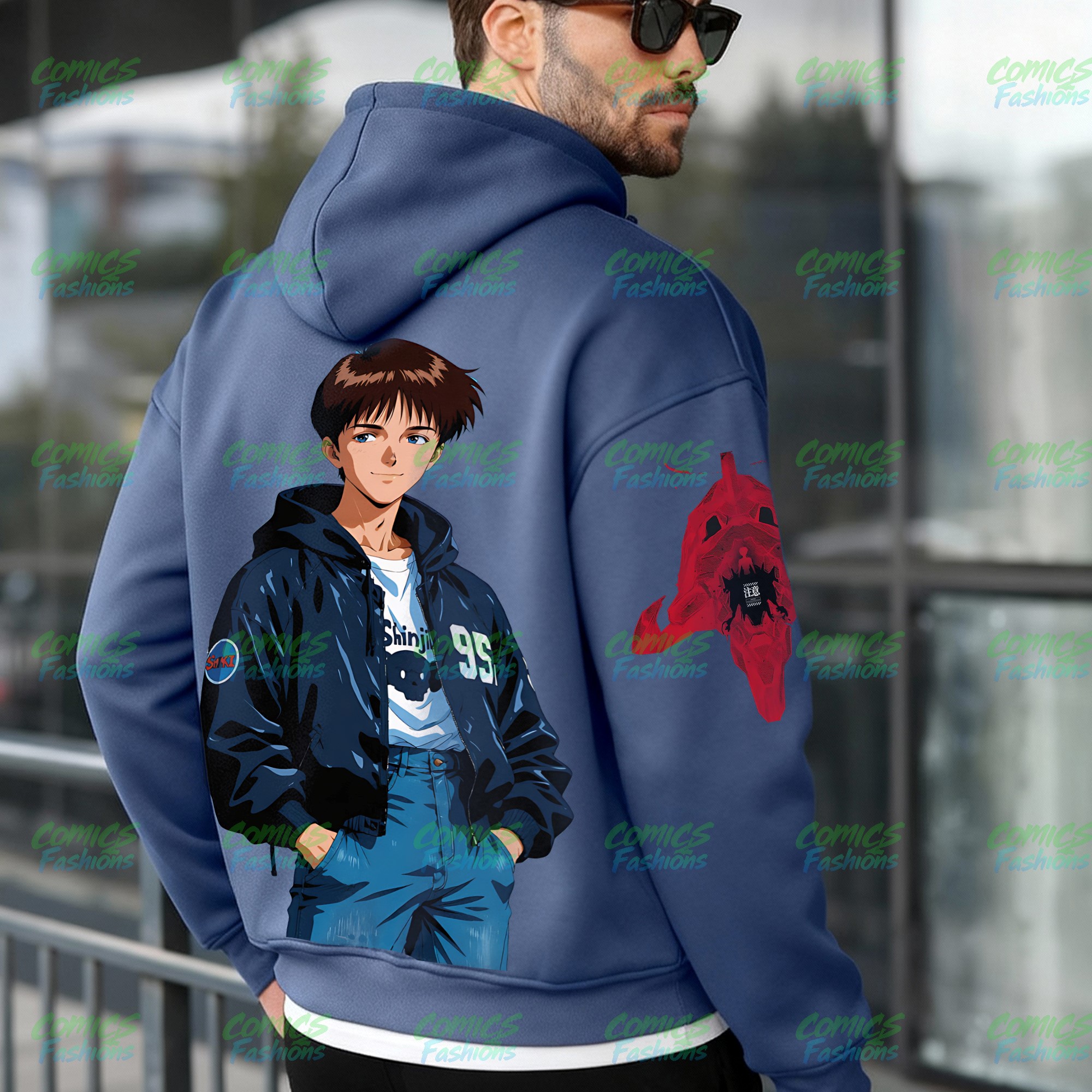 Unisex Graphic Streetwear Vintage Zipper Cardigan Plush Hoodie